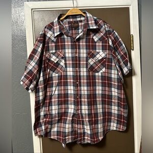 Plains Western Wear Red Button Up Shirt
